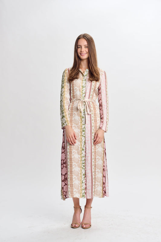 MW Floral Print Button Down Dress 334836