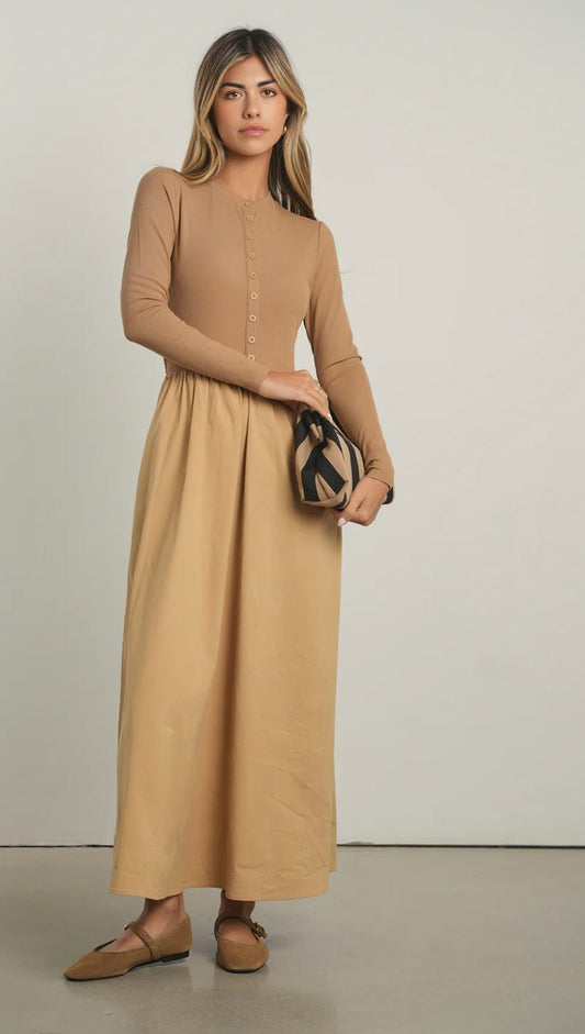 Point Mixed Poplin Dress S262290