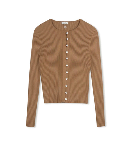 Point Ribbed Knit Cardi S262294